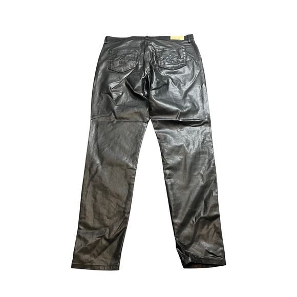 Lilly Pulitzer Eagan High Rise Stretch Coated Denim Jeans Size 14 Black - Picture 6 of 9